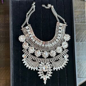 Blinged out bib Statement Necklace